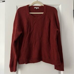 Madewell Split Back Red Sweater